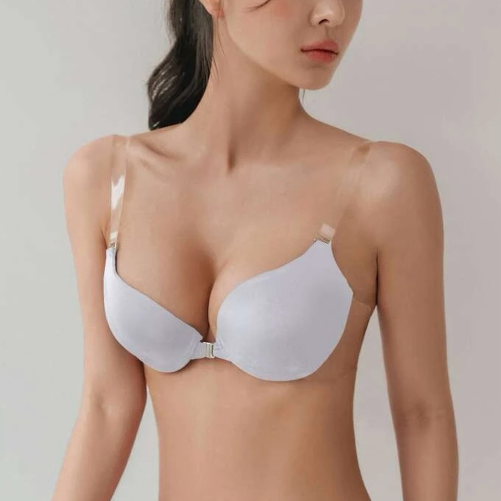 DAZY Solid Wireless Bra  White sticky bra